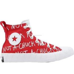 CONVERSE UNTITL3D HIGH (CHUCK TAYLOR) RED WHITE MEN'S SIZE 9.5